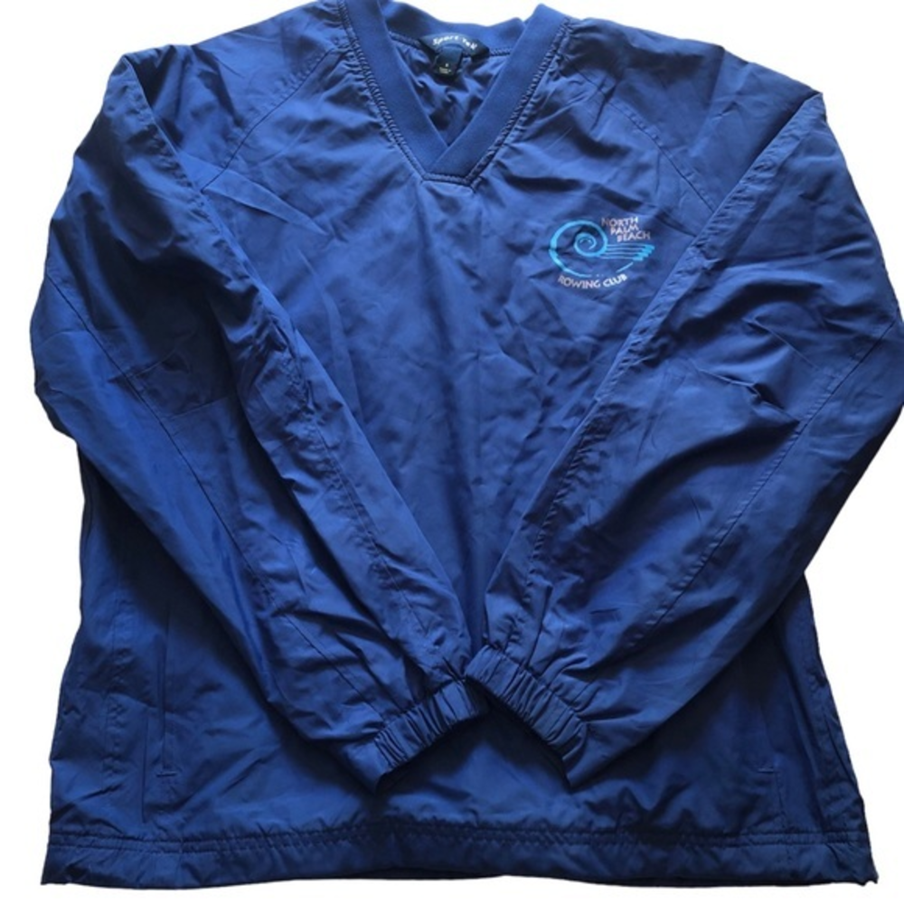 North Palm Beach rowing Unisex V-Neck Raglan Wind Sportek royal jacket small
